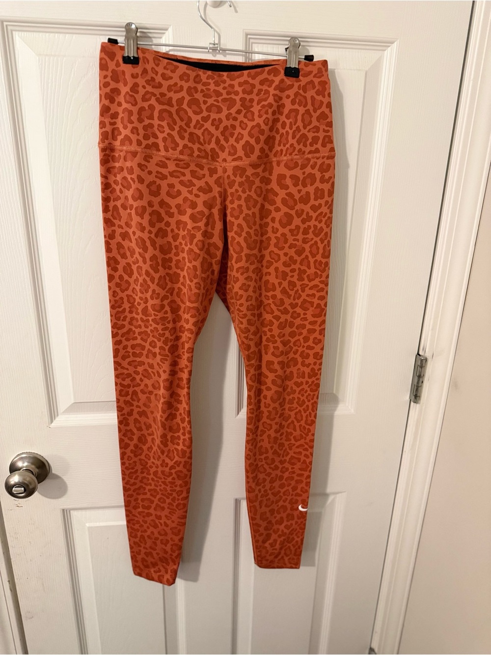 Nike Dri-Fit Orange Leopard Print Leggings small